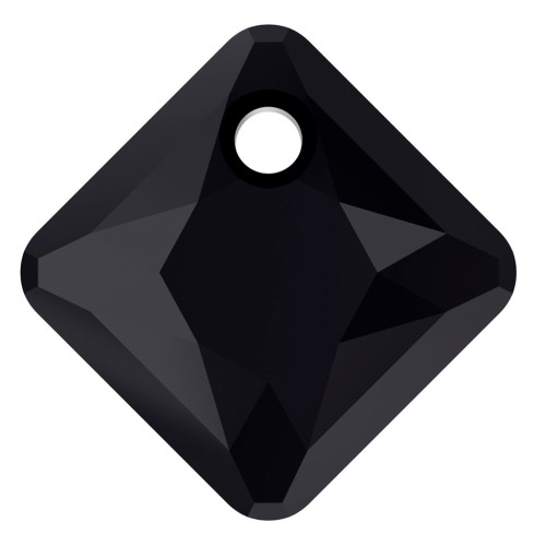 9mm Princess Cut PureCrystal 6431 pendant - Jet x1