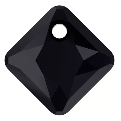 9mm Princess Cut PureCrystal 6431 pendant - Jet x1