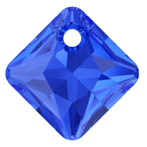 9mm Princess Cut PureCrystal 6431 pendant - Majestic Blue x1