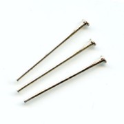 925 Sterling Silver head pin 17x2x0.7mm x10