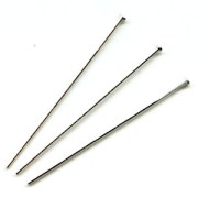 925 Sterling Silver head pin 40x1.5x0.6mm x10
