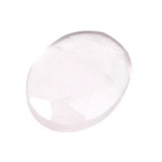 8x6mm Faceted oval cabochon - Rose Quartz x1|raw }}