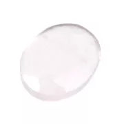 8x6mm Faceted oval cabochon - Rose Quartz x1