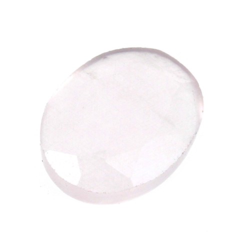 8x6mm Faceted oval cabochon - Rose Quartz x1