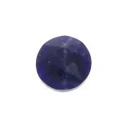 6mm round faceted flat back cabochon - Sodalite x1