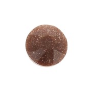 6mm round faceted flat back cabochon - Sunstone x1|raw }}