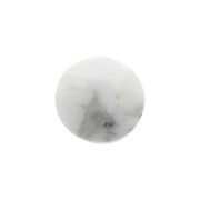 6mm round faceted flat back cabochon - Howlite x1