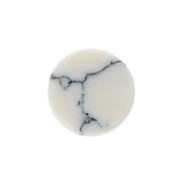 6mm Gemstone round Puck - Howlite x1