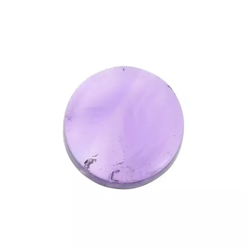 6mm Gemstone round Puck - Amethyst x1