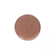 6mm Gemstone round Puck - Imitation Sunstone x1