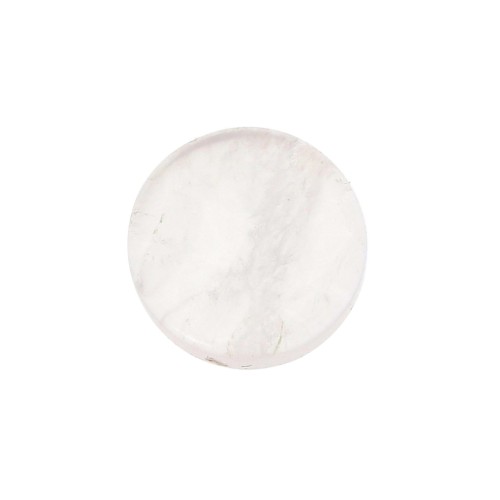 6mm Gemstone round Puck - Rose Quartz x1