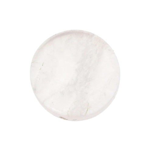 8mm Gemstone round Puck - Rose Quartz x1
