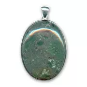 Oval pendant 40x30mm Indian Agate