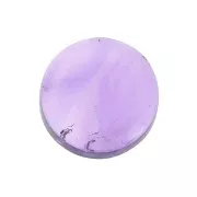 8mm Gemstone round Puck - Amethyst x1