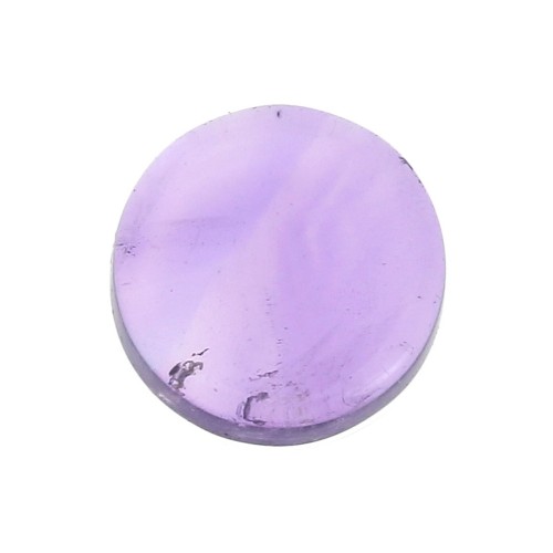 8mm Gemstone round Puck - Amethyst x1