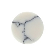 8mm Gemstone round Puck - Howlite x1|raw }}