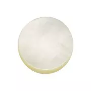 8mm Gemstone round Puck - Natural Mother-of-Pearl x1