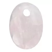 14x10mm Oval Faceted gemstone Pendant - Rose Quartz x1
