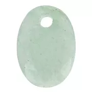 14x10mm Oval Faceted gemstone Pendant - Aventurine x1