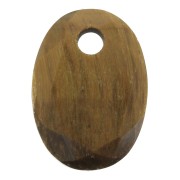 14x10mm Oval Faceted gemstone Pendant - Tiger's eye x1|raw }}