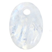 14x10mm Oval Faceted gemstone Pendant - Moonstone x1|raw }}
