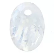 14x10mm Oval Faceted gemstone Pendant - Moonstone x1