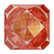 6mm PureCrystal Square Cabochon 4499 - Crystal Orange Glow Delite x1