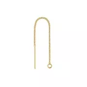 65mm Gold filled Ear thread with ring x2