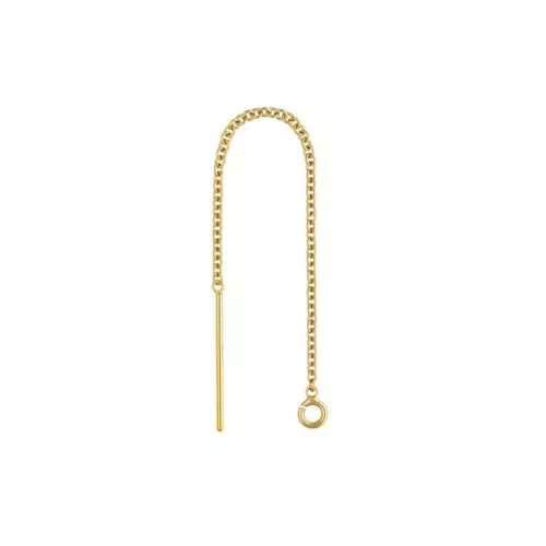 65mm Gold filled Ear thread with ring x2