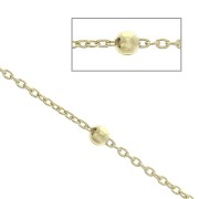 2.5mm Ball cable (1x3) chain - Gold Plated 3 microns x50cm|raw }}