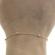 2.5mm Ball cable (1x3) chain - Gold Plated 3 microns x50cm