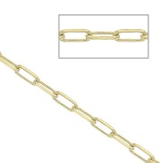 1.85mm Rectangle mesh chain - Gold Plated 3 microns x50cm|raw }}