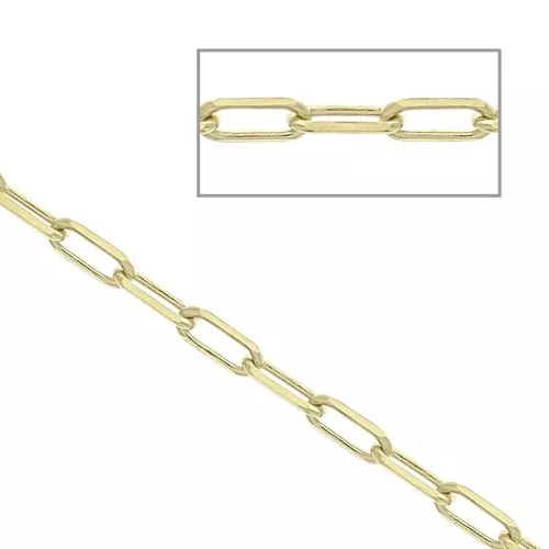 1.85mm Rectangle mesh chain - Gold Plated 3 microns x50cm