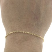 1.85mm Rectangle mesh chain - Gold Plated 3 microns x50cm