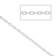 1.6mm 925 Sterling Silver oval cable chain x50 cm|raw }}