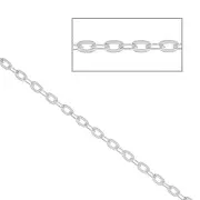 1.6mm 925 Sterling Silver oval cable chain x50 cm