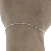 1.45mm 925 Sterling Silver oval cable chain x50 cm