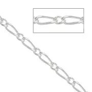 2.05mm 925 Sterling Silver cable figaro (1x1) mesh chain x50 cm