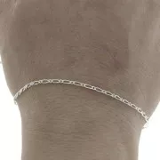 1.75mm 925 Sterling Silver cable figaro (1x1) mesh chain x50 cm