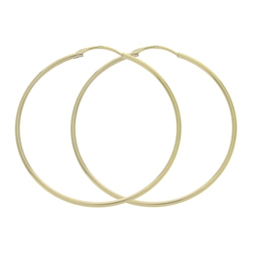 38mm Hoop Earrings to decorate - Gold Plated 3 microns x2