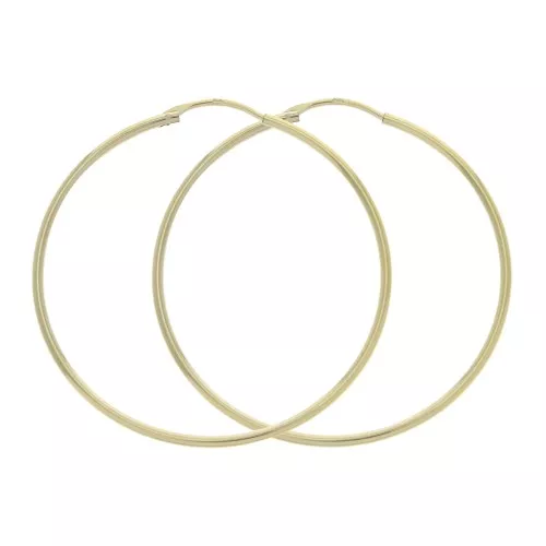 38mm  Hoop Earrings to decorate - Gold Plated 3 microns x2
