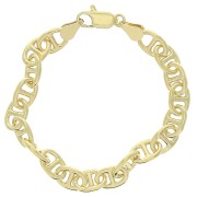 7.8mm Round Hermes mesh 19cm bracelet - Gold Plated 3 microns x1|raw }}