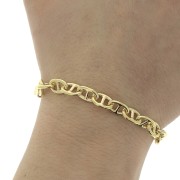 7.8mm Round Hermes mesh 19cm bracelet - Gold Plated 3 microns x1