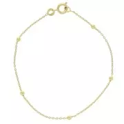 2.5mm Ball trace figaro (1x3) 18cm bracelet - Gold Plated 3 microns x1