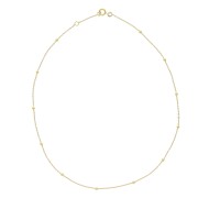 2.5mm Ball cable figaro (1x3) 42cm choker - Gold Plated 3 microns x1