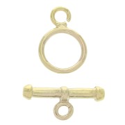 13mm Toggle clasp for bracelet or necklace - Gold Plated 3 microns x2|raw }}