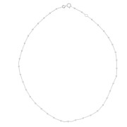 925 Sterling Silver 2.5mm Ball cable figaro (1x1) 42cm choker x1