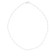 925 Sterling Silver 2.5mm Ball cable figaro (1x1) 42cm choker x1