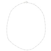 925 Sterling Silver 2.5mm Ball cable figaro (1x1) 45cm choker x1
