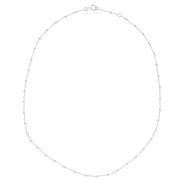 925 Sterling Silver 2.5mm Ball cable figaro (1x1) 45cm choker x1